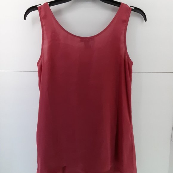 Spense Women's Blouse Tops Sleeveless Scrunch Neck Blouse Salmon Size Small - Picture 2 of 5